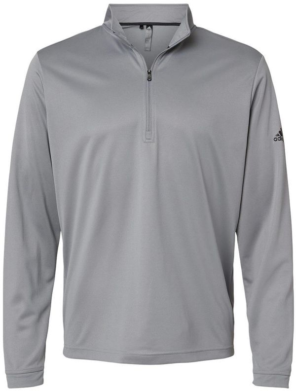 Am image of a Custom Adidas Lightweight Quarter Zip Pullover in Grey Three!