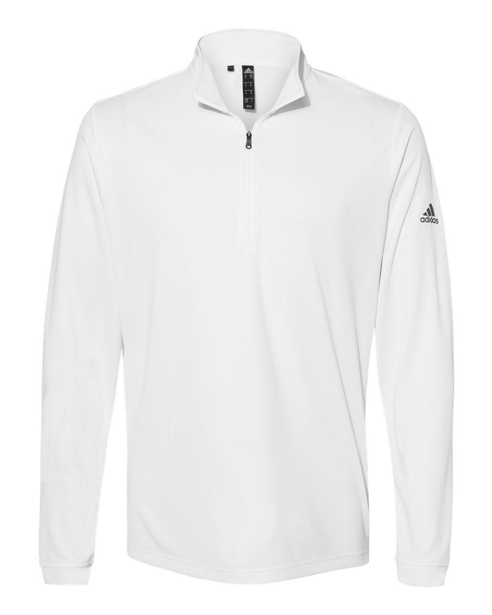 Adidas Lightweight Quarter Zip Pullover in White