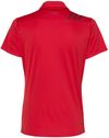 Am image of a Custom Adidas Womens 3 Stripes Shoulder Sport Shirt in Collegiate Red/Black!