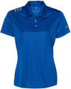 Am image of a Custom Adidas Womens 3 Stripes Shoulder Sport Shirt in Collegiate Royal/Grey!