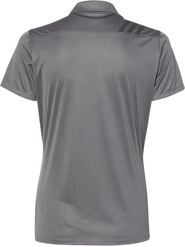 Am image of a Custom Adidas Womens 3 Stripes Shoulder Sport Shirt in Grey Five/Black!