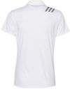 Am image of a Custom Adidas Womens 3 Stripes Shoulder Sport Shirt in White/Black!