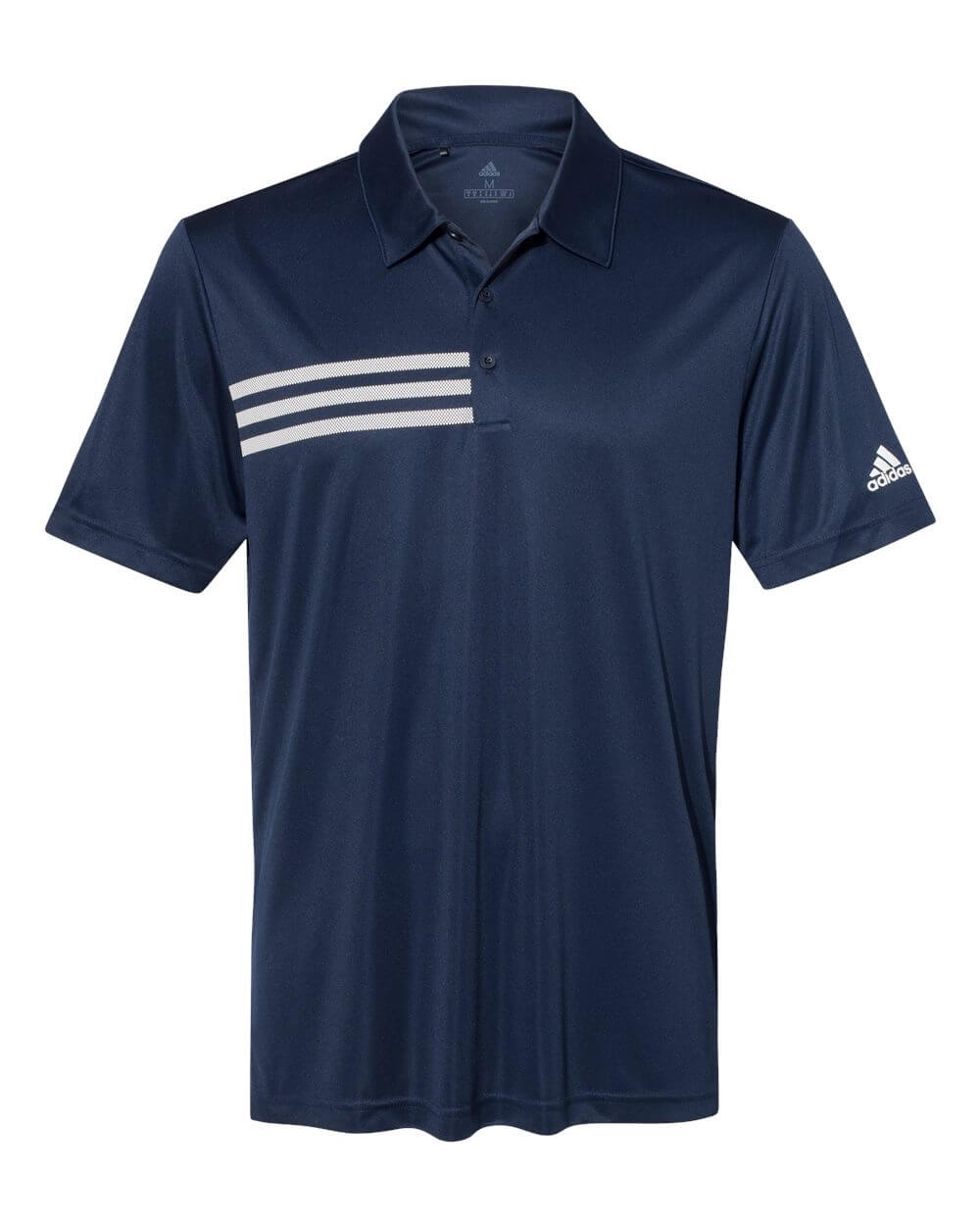 Adidas 3 Stripes Chest Sport Shirt in Collegiate Navy/White
