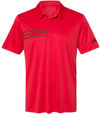 Am image of a Custom Adidas 3 Stripes Chest Sport Shirt in Collegiate Red/Black!
