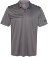 Am image of a Custom Adidas 3 Stripes Chest Sport Shirt in Grey Five/Black!