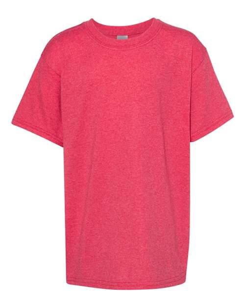 Gildan Heavy Cotton Youth T Shirt in Heather Red