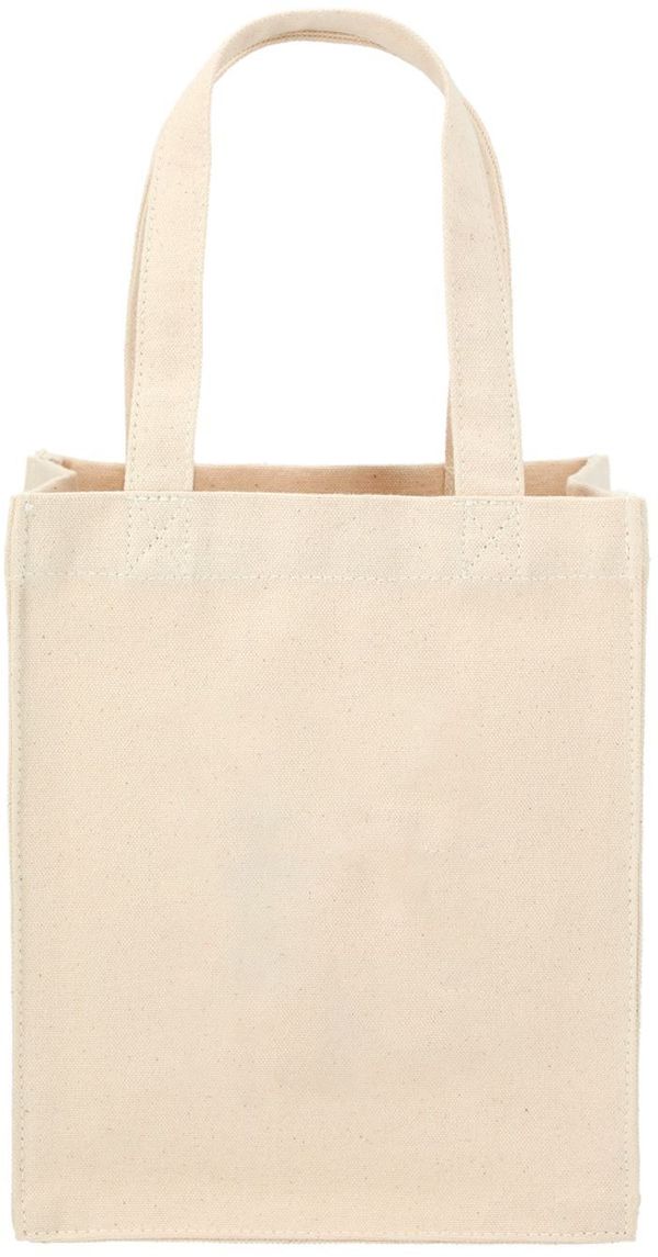 Am image of a Custom Mini 10oz Cotton Gift Tote in Natural!