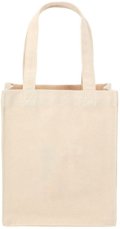 Am image of a Custom Mini 10oz Cotton Gift Tote in Natural!