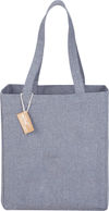 Am image of a Custom Recycled Cotton Grocery Tote in Multi-Colored!