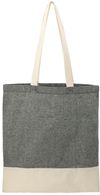 Am image of a Custom Split Recycled 5oz Cotton Twill Convention Tote in Black!