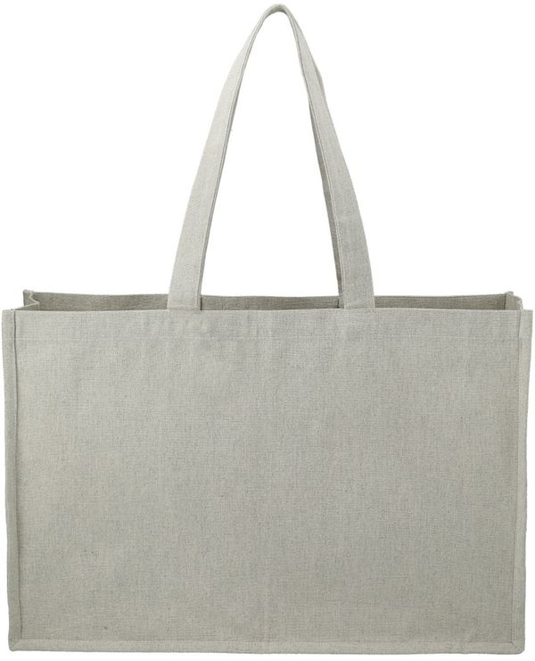 Am image of a Custom Repose 10oz Recycled Cotton Shoulder Tote in Gray!