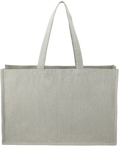 Am image of a Custom Repose 10oz Recycled Cotton Shoulder Tote in Gray!