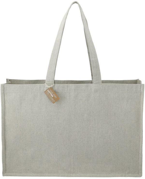 Am image of a Custom Repose 10oz Recycled Cotton Shoulder Tote in Gray!