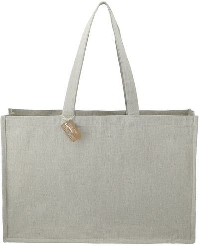 Am image of a Custom Repose 10oz Recycled Cotton Shoulder Tote in Gray!
