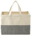Am image of a Custom Recycled Cotton Utility Tote in Gray/Natural!