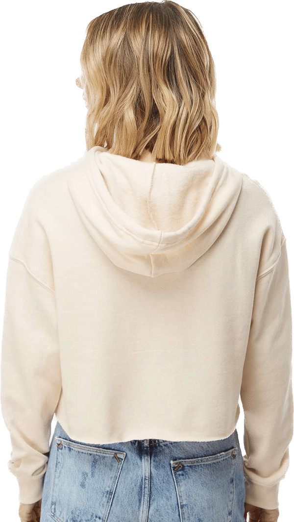 An image of a Custom Independent Trading Co Womens Lightweight Cropped Hooded Sweatshirt!