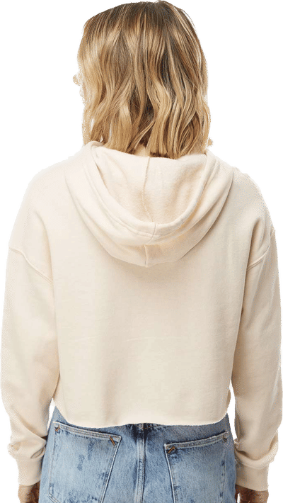 An image of a Custom Independent Trading Co Womens Lightweight Cropped Hooded Sweatshirt!