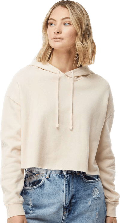 An image of a Custom Independent Trading Co Womens Lightweight Cropped Hooded Sweatshirt!