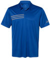 Am image of a Custom Adidas 3 Stripes Chest Sport Shirt in Collegiate Royal/Grey Three!