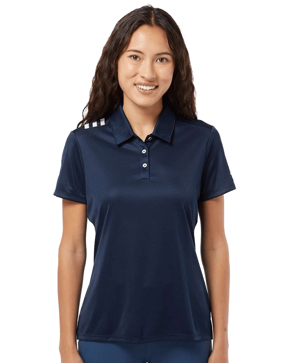 Adidas Womens 3 Stripes Shoulder Sport Shirt