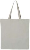 Am image of a Custom QTees Canvas Thick Promotional Tote in Grey!