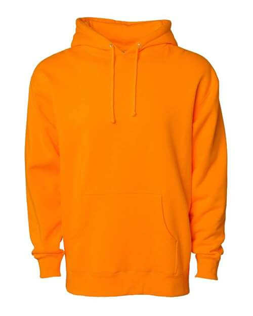 Independent Trading Co. Heavyweight Hooded Sweatshirt in Safety Orange