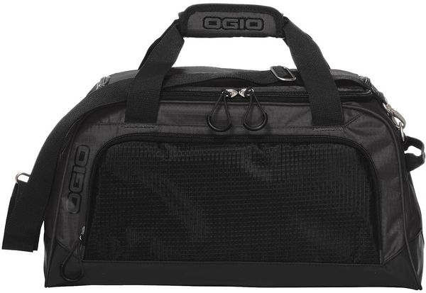 Am image of a Custom OGIO Breakaway Duffel Bag in Gear Grey/Black!