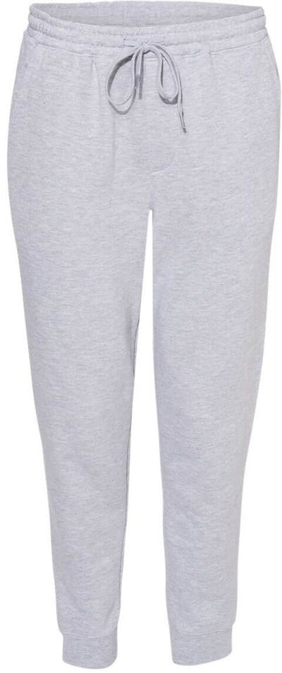 Am image of a Custom Independent Trading Co Midweight Fleece Pants in Grey Heather!