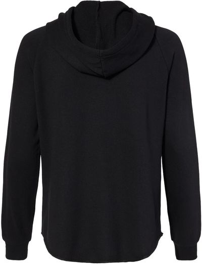 Am image of a Custom Independent Trading Co Women's California Wave Wash Zip Hood in Black!