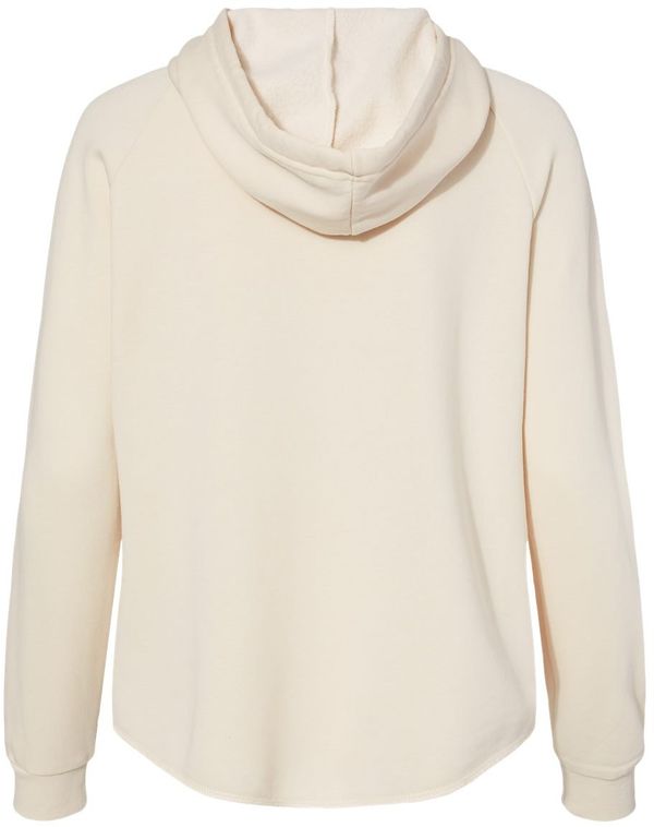 Am image of a Custom Independent Trading Co Women's California Wave Wash Zip Hood in Bone!