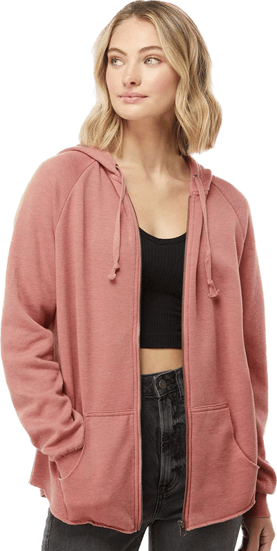 An image of a Custom Independent Trading Co Women's California Wave Wash Zip Hood!