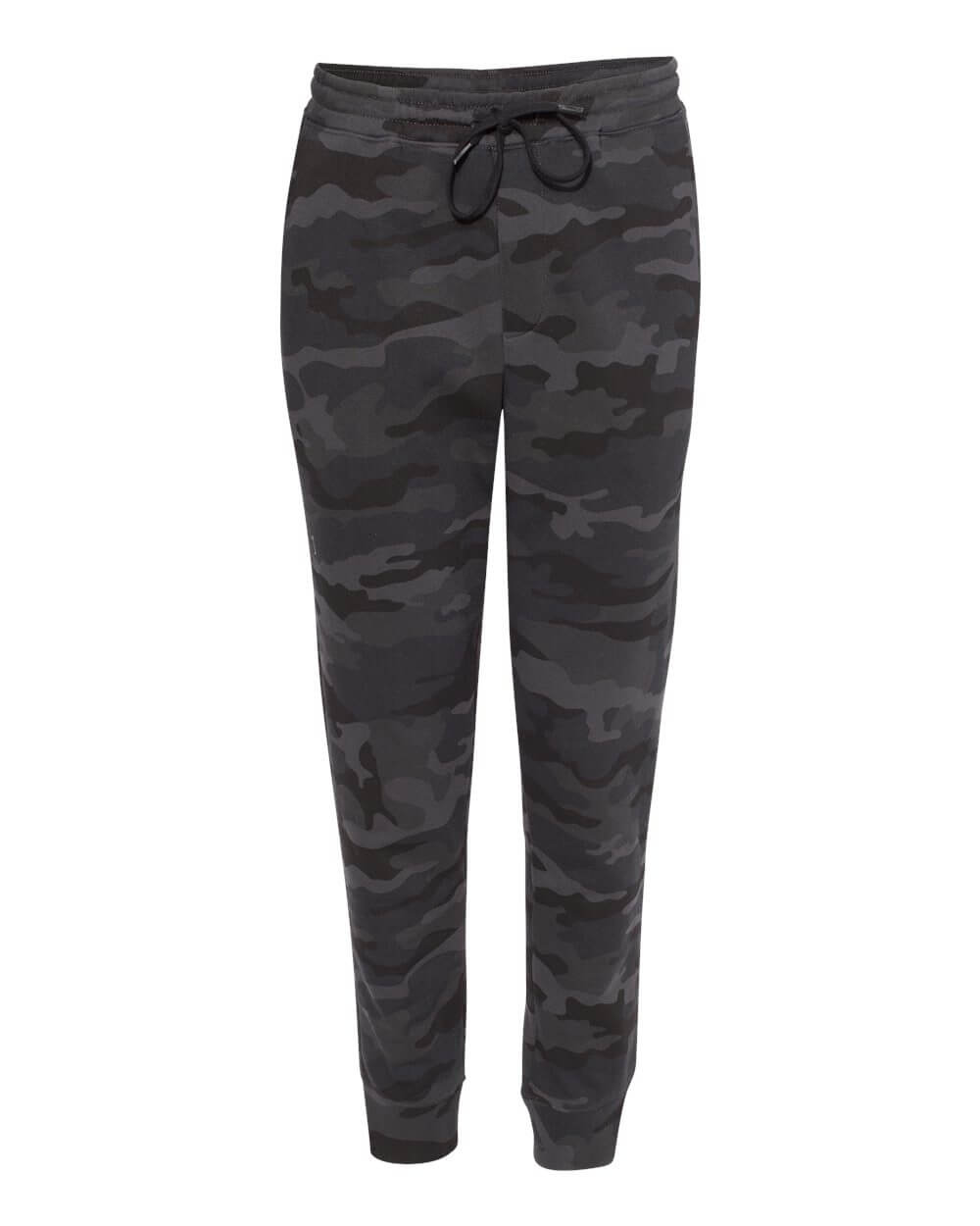 Independent Trading Co Midweight Fleece Pants in Black Camo