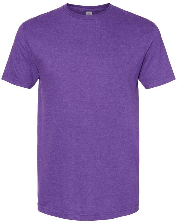 Am image of a Custom Gildan Softstyle CVC T Shirt in Amethyst!