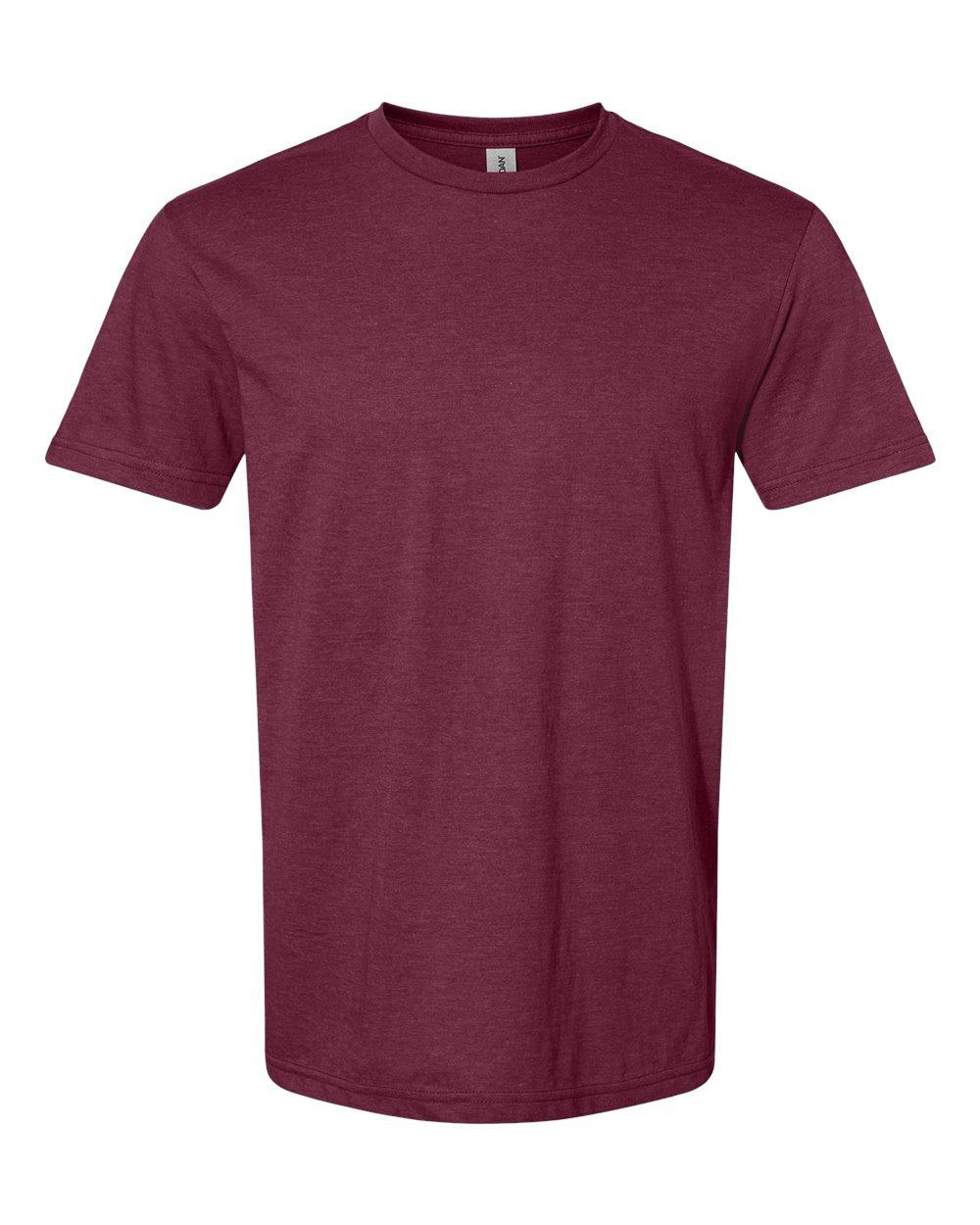 Gildan Softstyle CVC T Shirt in Maroon Mist