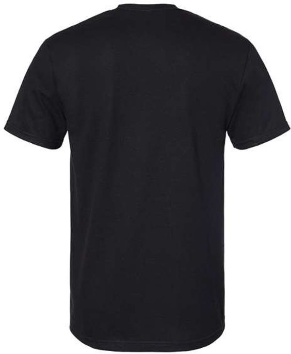 Am image of a Custom Gildan Softstyle CVC T Shirt in Pitch Black!