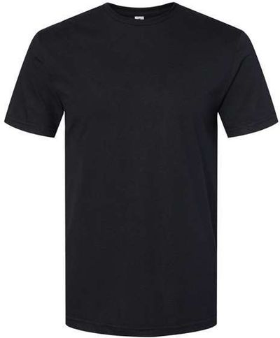 Am image of a Custom Gildan Softstyle CVC T Shirt in Pitch Black!