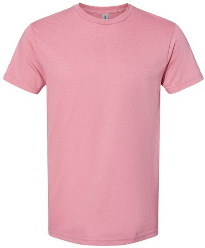 Am image of a Custom Gildan Softstyle CVC T Shirt in Plumrose!