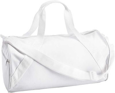 Am image of a Custom Liberty Bags Barrel Duffel in White!