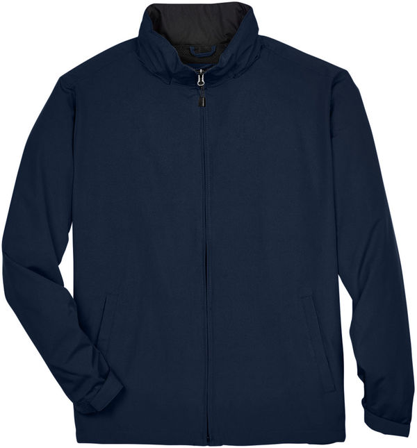 Am image of a Custom North End Men's Techno Lite Jacket in Midnight Navy!