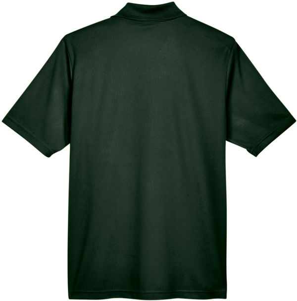 Am image of a Custom Core 365 Men's Origin Performance Piqué Polo in Forest!