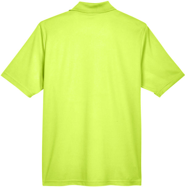 Am image of a Custom Core 365 Men's Origin Performance Piqué Polo in Safety Yellow!