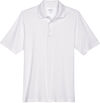 Am image of a Custom Core 365 Men's Origin Performance Piqué Polo in White!