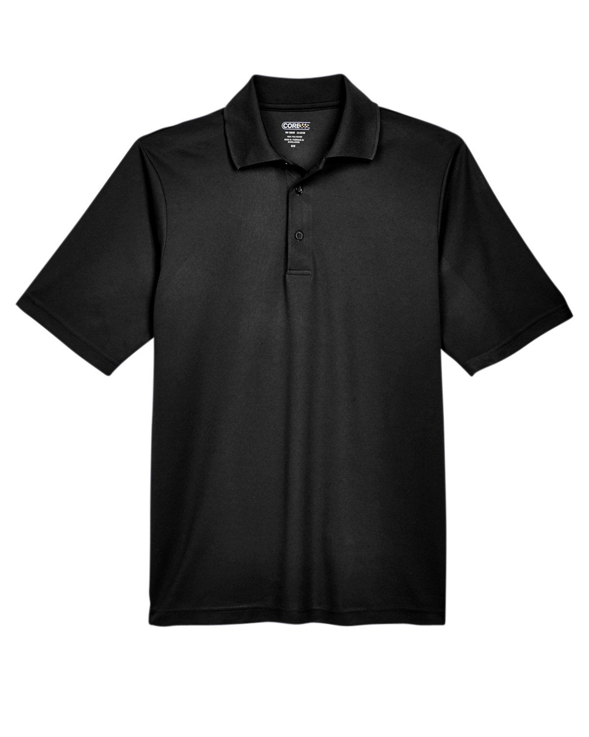 Core 365 Men's Origin Performance Piqué Polo in Black