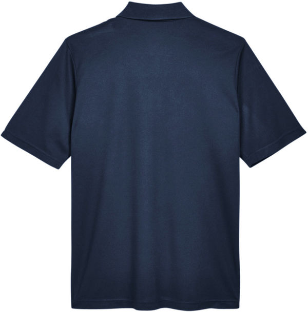 Am image of a Custom Core 365 Men's Origin Performance Piqué Polo in Classic Navy!