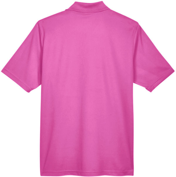 An image of a Custom Core 365 Men's Origin Performance Pique Polo in Charity Pink Mp!