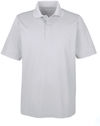Am image of a Custom Core 365 Men's Origin Performance Piqué Polo in Platinum!