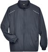 Am image of a Custom Core365 Men's Motivate Unlined Lightweight Jacket in Carbon!