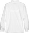 Am image of a Custom Core365 Men's Motivate Unlined Lightweight Jacket in White!