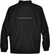 Am image of a Custom Core365 Men's Motivate Unlined Lightweight Jacket in Black!