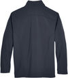 Am image of a Custom Core 365 Men's Cruise Two Layer Fleece Bonded Soft Shell Jacket in Carbon!